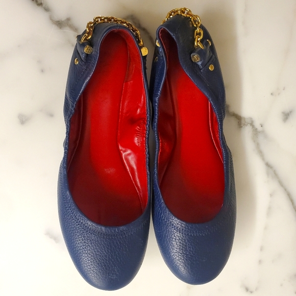 Ralph Lauren Navy Blue Ballet Flats / Size 8 - Picture 1 of 7